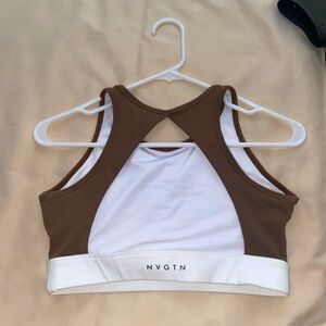 NVGTN sports bra open back - brown